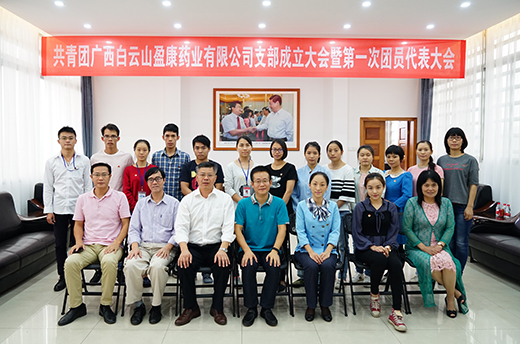 共青團白云山盈康藥業(yè)第一次代表大會(huì )圓滿(mǎn)召開(kāi)